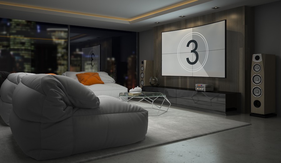 A luxury home theater ready for high-end entertainment.